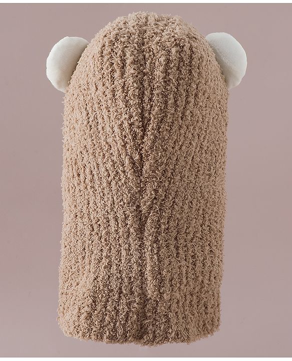 Babyhug Monkey Cap with Ear Applique Pink - Diameter 24 cm