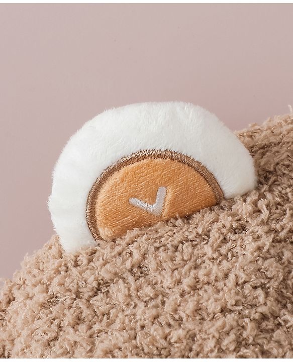 Babyhug Monkey Cap with Ear Applique Pink - Diameter 24 cm