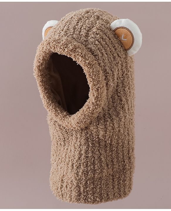 Babyhug Monkey Cap with Ear Applique Pink - Diameter 24 cm