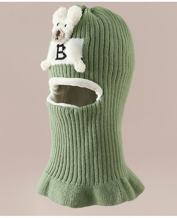 Babyhug Monkey Cap With Puppy Patch in Brown - Diameter 25 cm