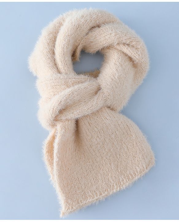 Babyhug Woollen Cap & Sets With Cat Detailing In Blue - Diameter 18 cm