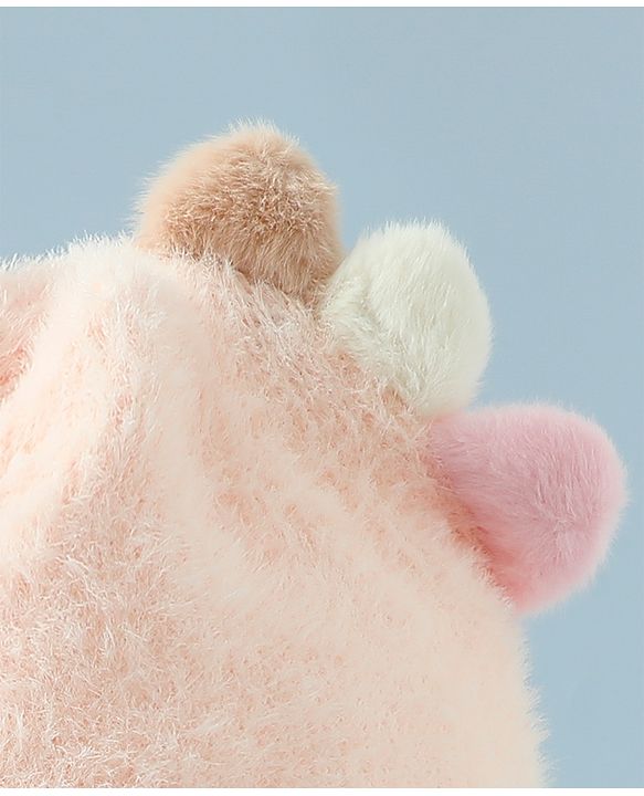 Babyhug Woollen Cap with Knot Applique - Pink