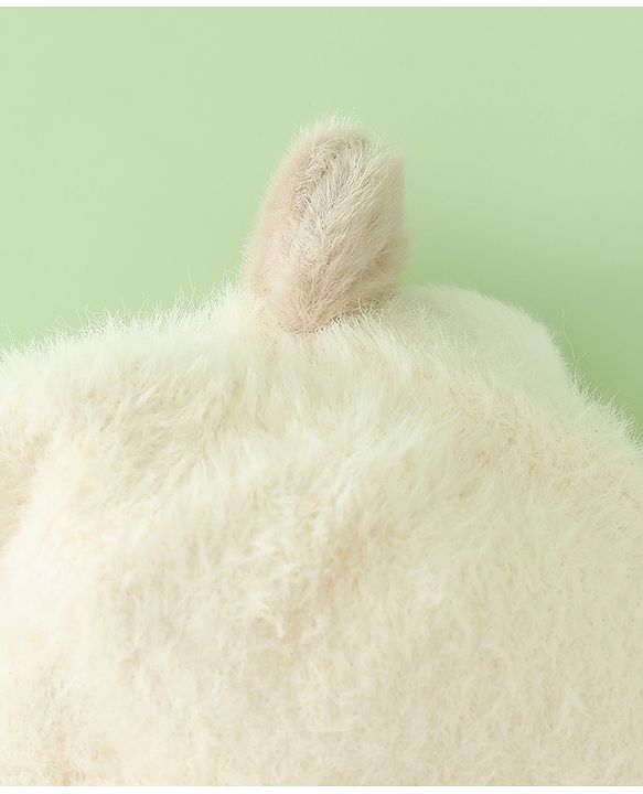 Babyhug Woollen Cap with Knot Applique - Pink
