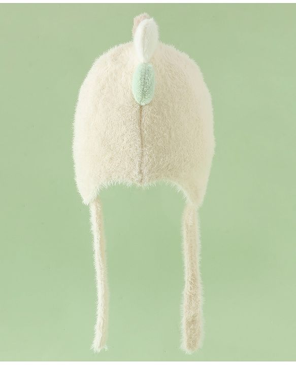 Babyhug Woollen Cap with Knot Applique - Pink