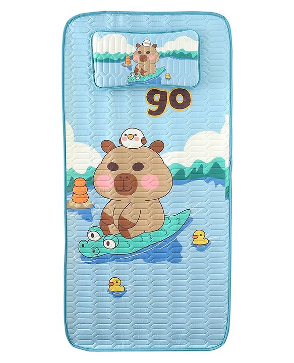 Babyhug Diaper Changing Mats Blue Mat: 60*120cm;   Pillow: 20*36cm Unisex