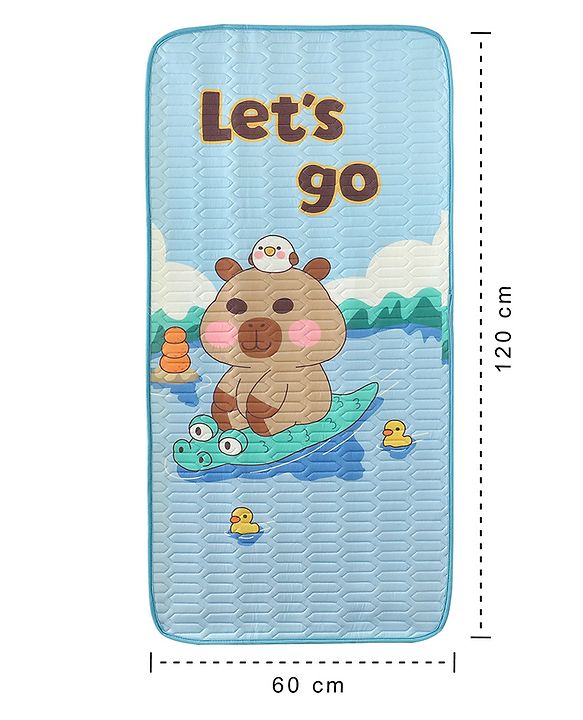 Babyhug Diaper Changing Mats Blue Mat: 60*120cm;   Pillow: 20*36cm Unisex