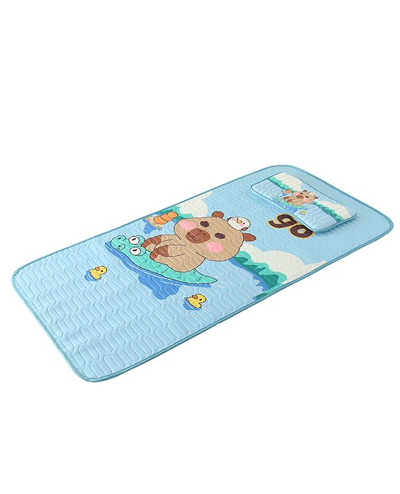 Babyhug Diaper Changing Mats Blue Mat: 60*120cm;   Pillow: 20*36cm Unisex