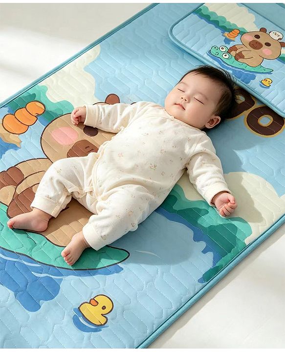 Babyhug Diaper Changing Mats Blue Mat: 60*120cm;   Pillow: 20*36cm Unisex