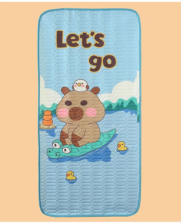Babyhug Diaper Changing Mats Blue Mat: 60*120cm;   Pillow: 20*36cm Unisex