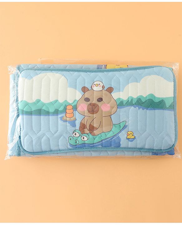 Babyhug Diaper Changing Mats Blue Mat: 60*120cm;   Pillow: 20*36cm Unisex