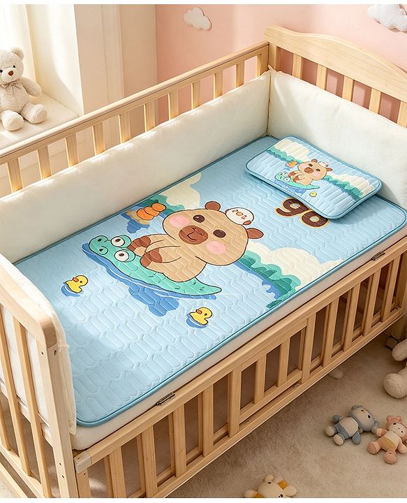 Babyhug Diaper Changing Mats Blue Mat: 60*120cm;   Pillow: 20*36cm Unisex