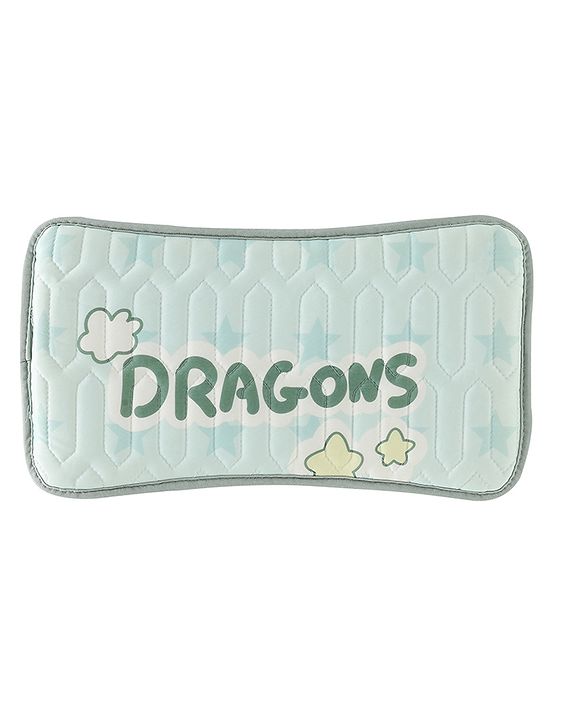 Babyhug Cooling Latex Baby Diaper Changing Mat with Pillow - Green| 60 cm x 120 cm| Soft & Comfortable| Breathable & Skin-Friendly| Cooling Surface| Anti-Slip Base| Washable
