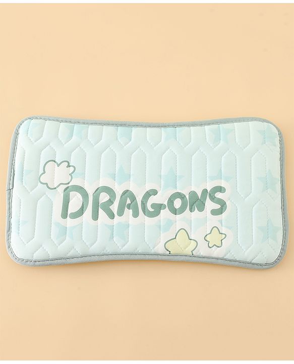 Babyhug Cooling Latex Baby Diaper Changing Mat with Pillow - Green| 60 cm x 120 cm| Soft & Comfortable| Breathable & Skin-Friendly| Cooling Surface| Anti-Slip Base| Washable