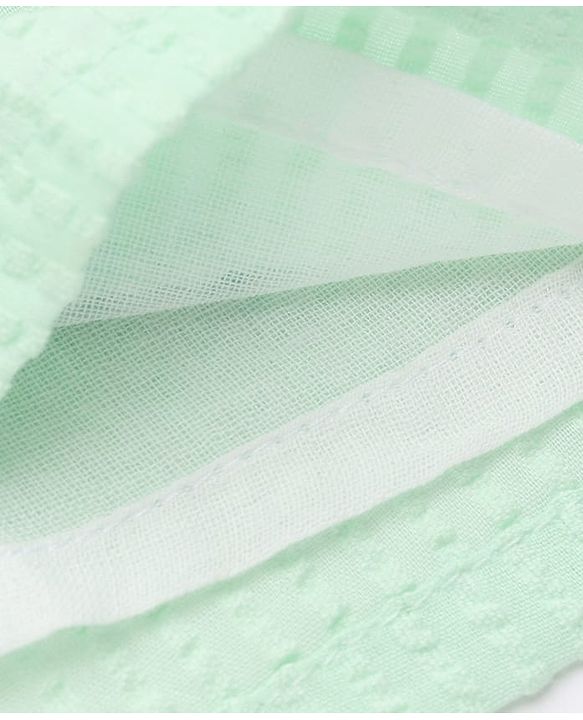 Babyhug 100% Cotton Woven Shirt Style Top with Half Sleeves and Bow Embroidery - Green