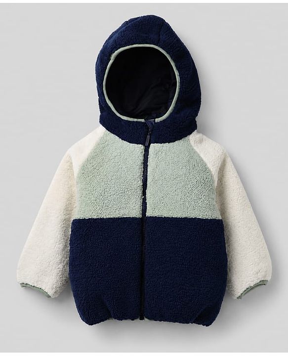 Babyhug Fur Hoodies With Hood TEAL/WHITE 3-6m