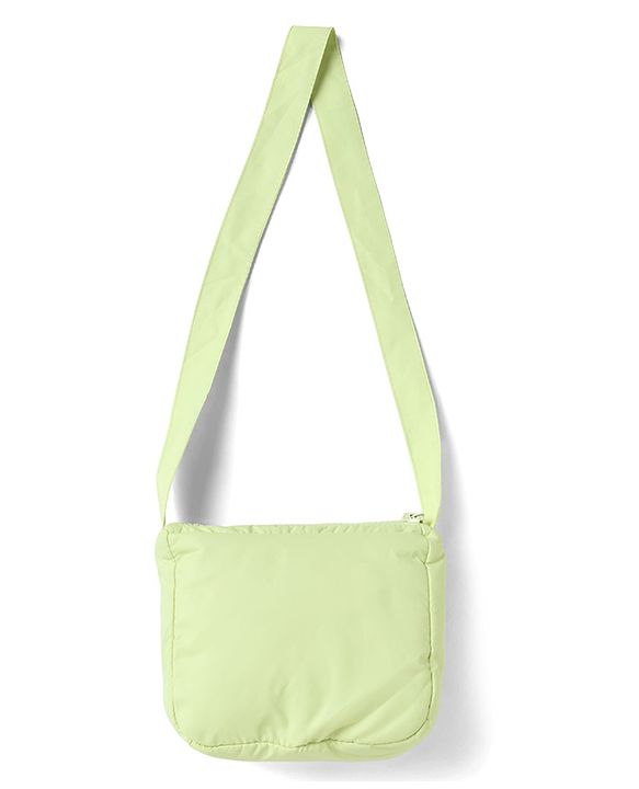 Babyhug Woven Full Sleeves Hooded Padded Jacket and Bag - Lemon