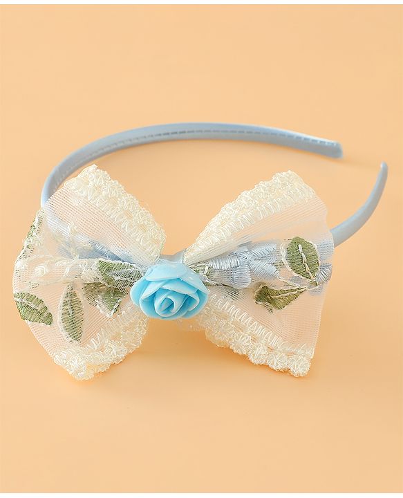 Babyhug Hair Bands With Bow Applique Free Size in Pink