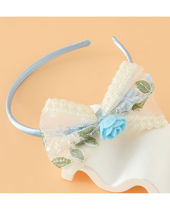 Babyhug Hair Bands With Bow Applique Free Size in Pink