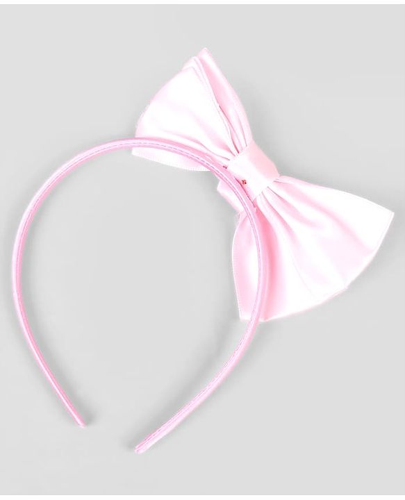 Babyhug Hair Band With Bow Applique Free Size - Pink