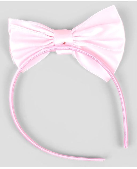 Babyhug Hair Band With Bow Applique Free Size - Pink