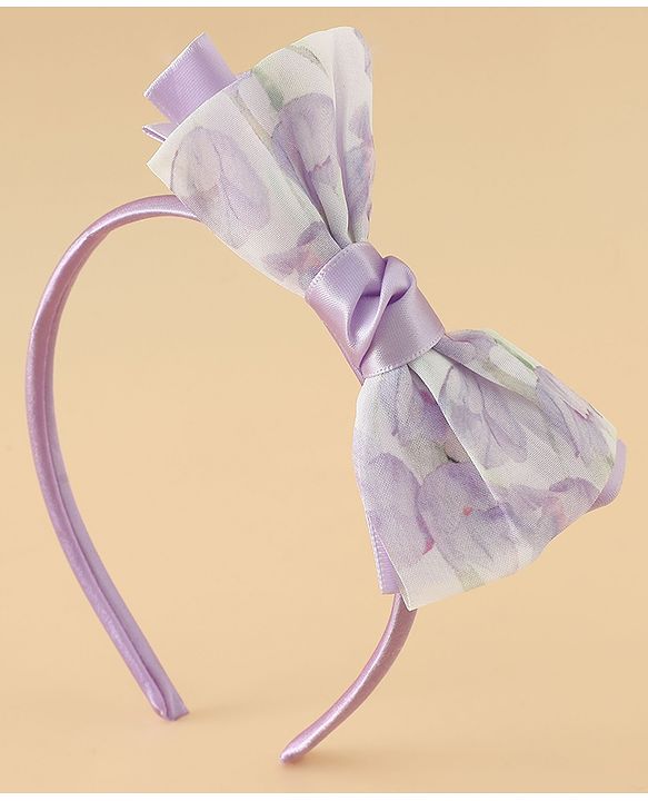 Babyhug Hair Band With Bow Applique Free Size - Pink