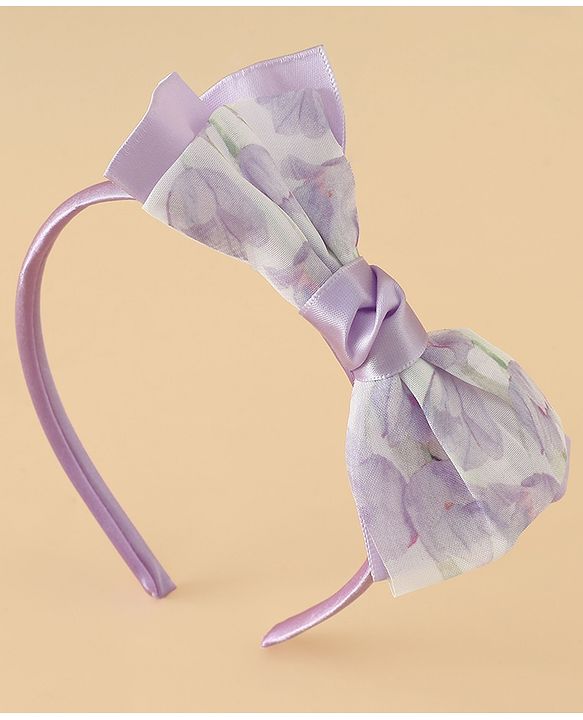 Babyhug Hair Band With Bow Applique Free Size - Pink