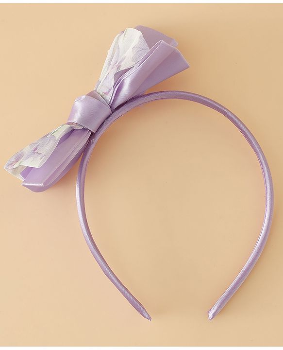 Babyhug Hair Band With Bow Applique Free Size - Pink