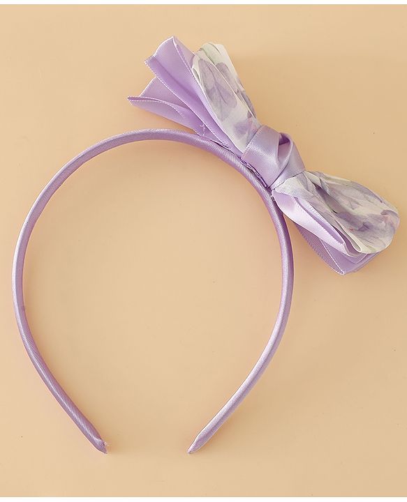 Babyhug Hair Band With Bow Applique Free Size - Pink