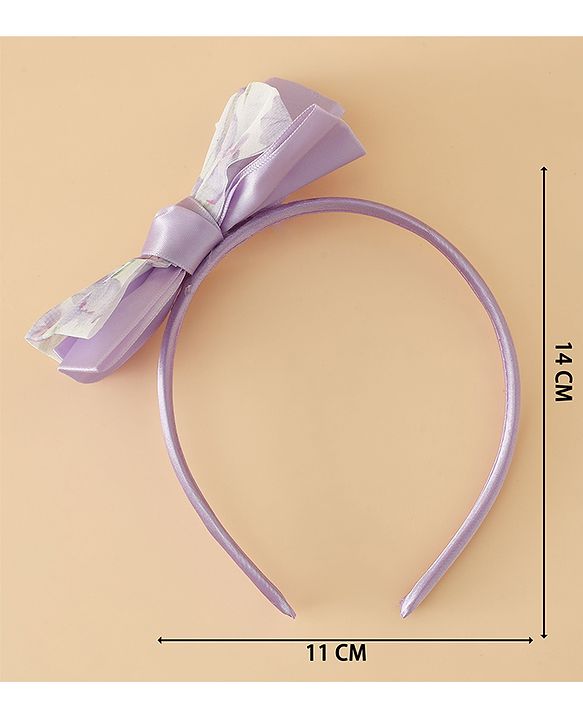 Babyhug Hair Band With Bow Applique Free Size - Pink