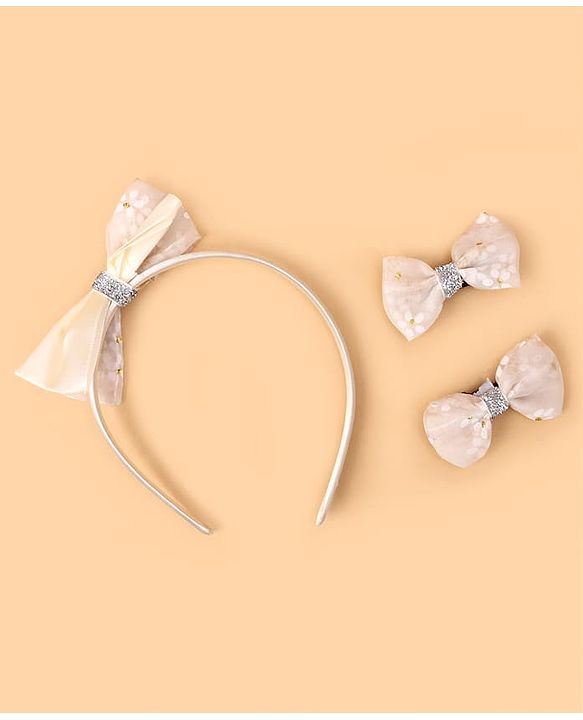Babyhug Hair Accessories Combo Sets Free Size - Beige