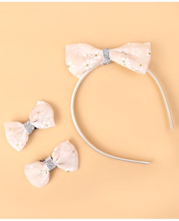 Babyhug Hair Accessories Combo Sets Free Size - Beige