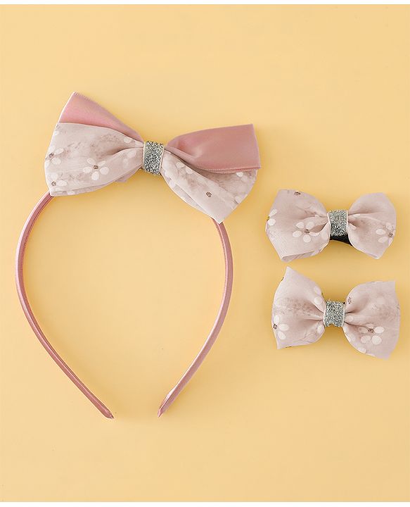 Babyhug Hair Accessories Combo Sets Free Size - Beige