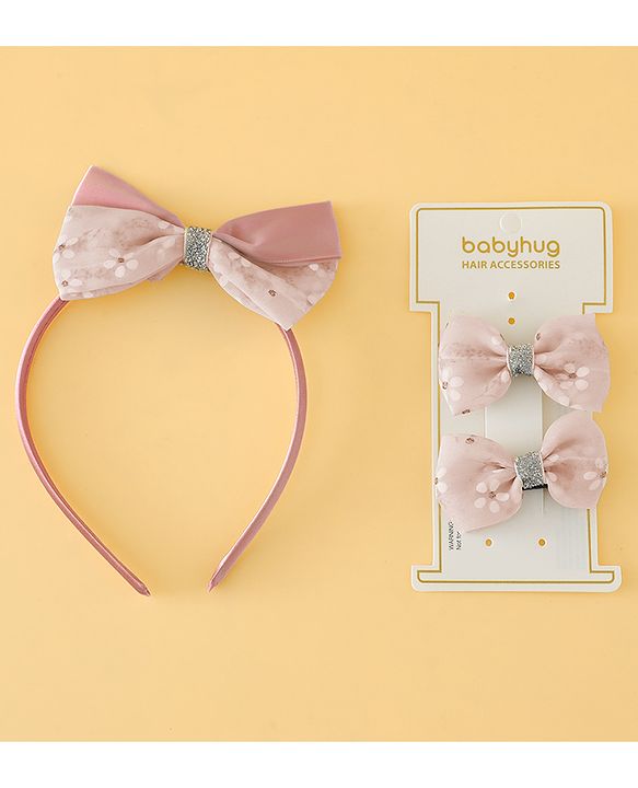 Babyhug Hair Accessories Combo Sets Free Size - Beige
