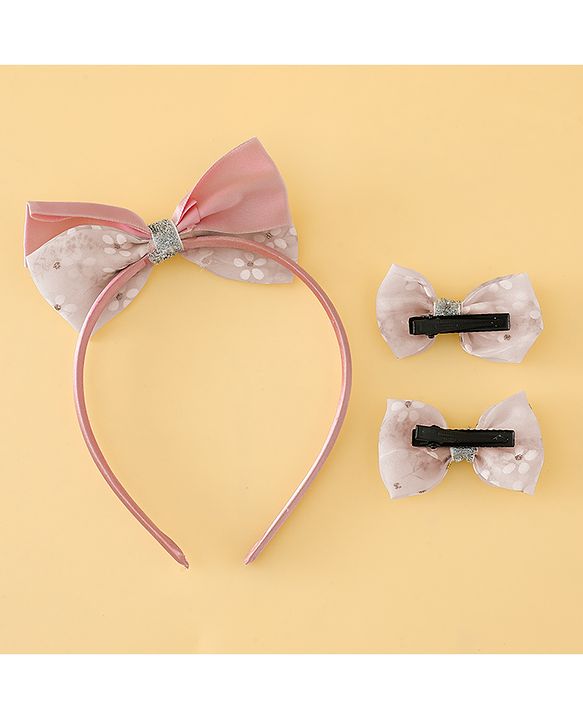 Babyhug Hair Accessories Combo Sets Free Size - Beige