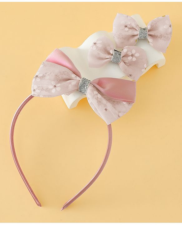 Babyhug Hair Accessories Combo Sets Free Size - Beige