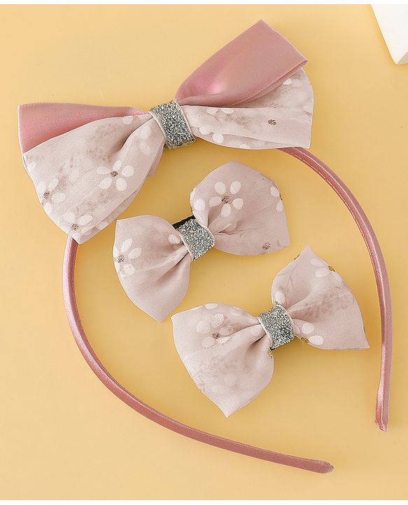 Babyhug Hair Accessories Combo Sets Free Size - Beige
