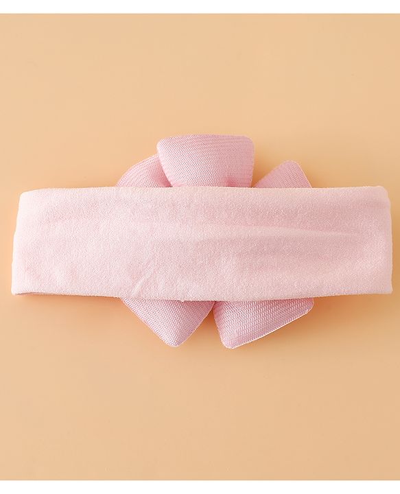 Babyhug Free Size Cute & Stylish Headbands with Floral Applique - Pink