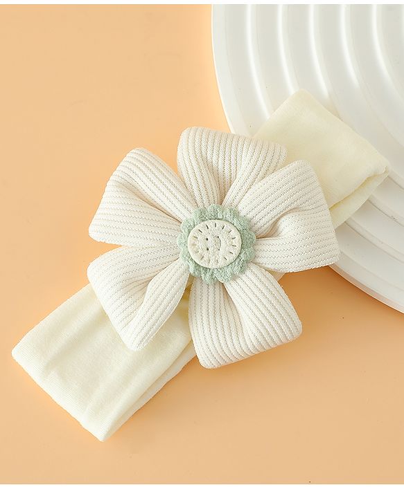 Babyhug Free Size Cute & Stylish Headbands with Floral Applique - Pink