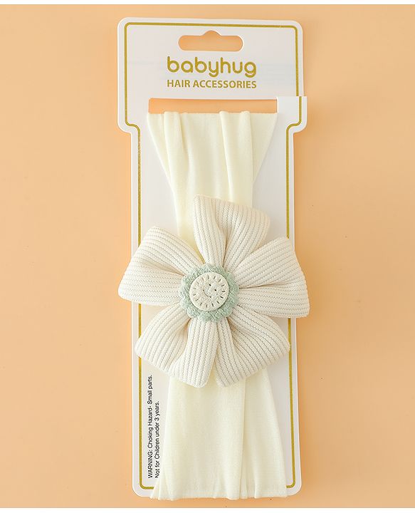 Babyhug Free Size Cute & Stylish Headbands with Floral Applique - Pink