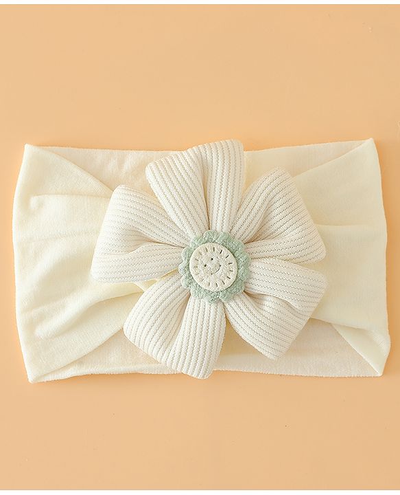 Babyhug Free Size Cute & Stylish Headbands with Floral Applique - Pink