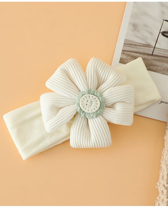 Babyhug Free Size Cute & Stylish Headbands with Floral Applique - Pink