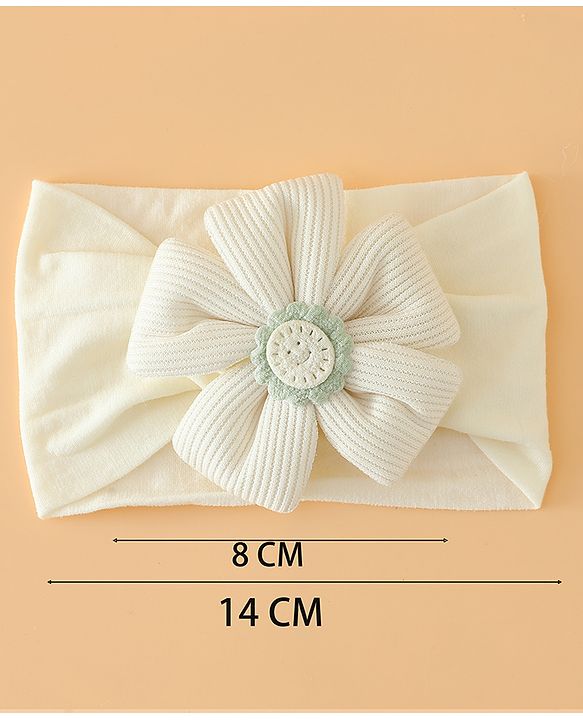 Babyhug Free Size Cute & Stylish Headbands with Floral Applique - Pink