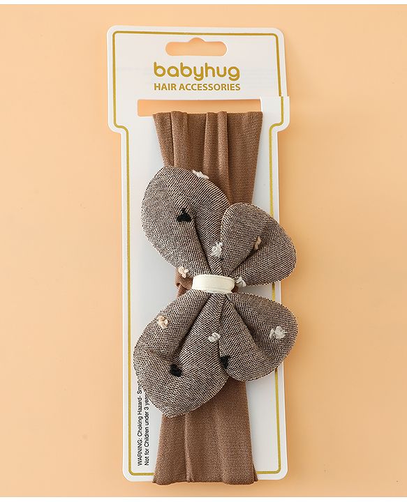 Babyhug Free Size Butterfly Headbands -Beige