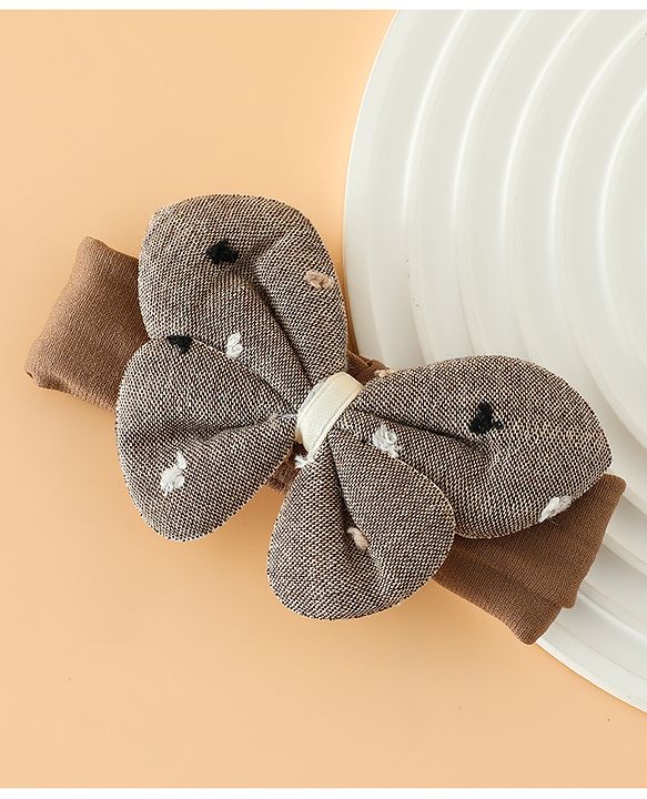 Babyhug Free Size Butterfly Headbands -Beige