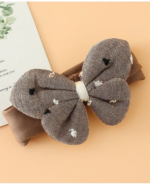 Babyhug Free Size Butterfly Headbands -Beige