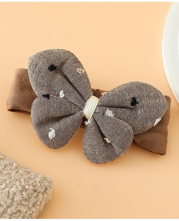 Babyhug Free Size Butterfly Headbands -Beige