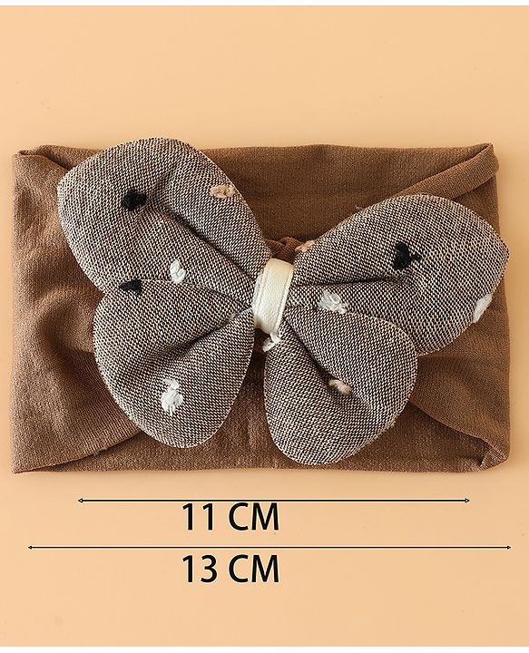 Babyhug Free Size Butterfly Headbands -Beige