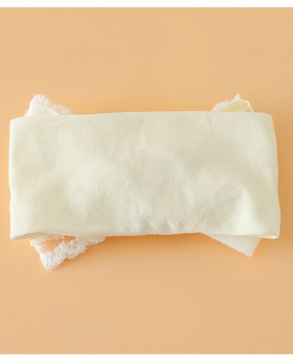 Babyhug Free Size Bow Headbands - Beige