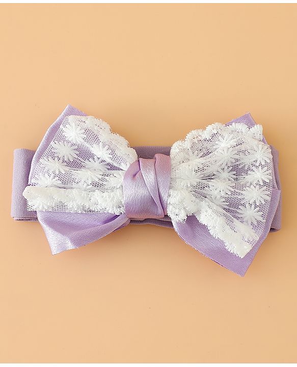Babyhug Free Size Bow Headbands - Beige