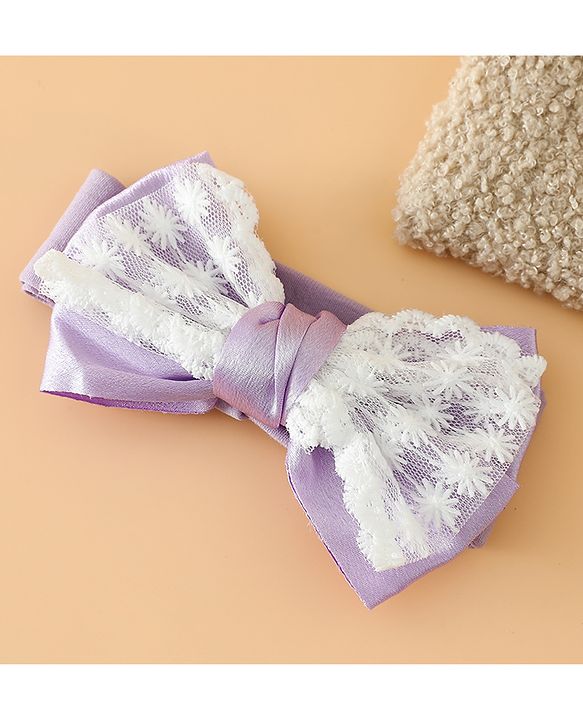 Babyhug Free Size Bow Headbands - Beige